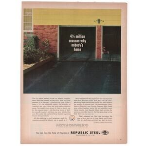 Republic Steel / Pure Oil Magazine Advertisement Vtg 1964 Industrial Petroleum